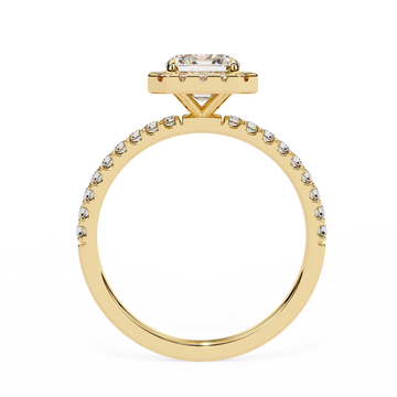 Emerald Halo Solitaire Ring - ( 1.20 Center Stone )