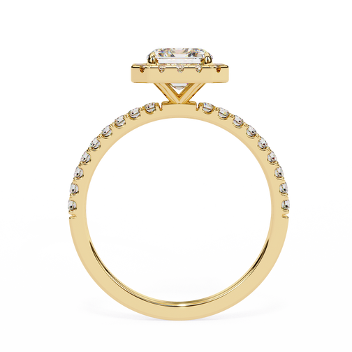 Emerald Halo Solitaire Ring - ( 1.20 Center Stone )