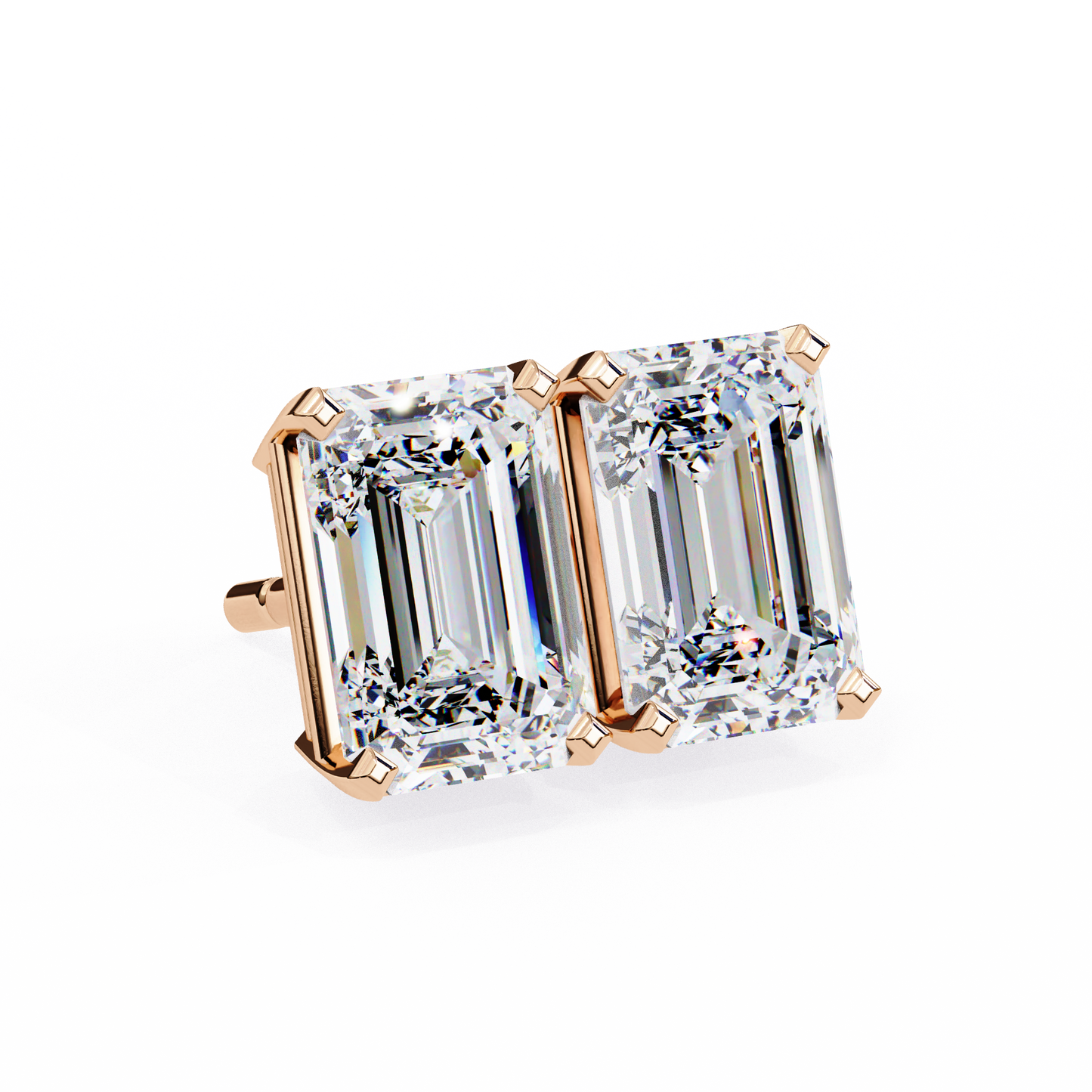 2.4 Ct. Emerald Stud
