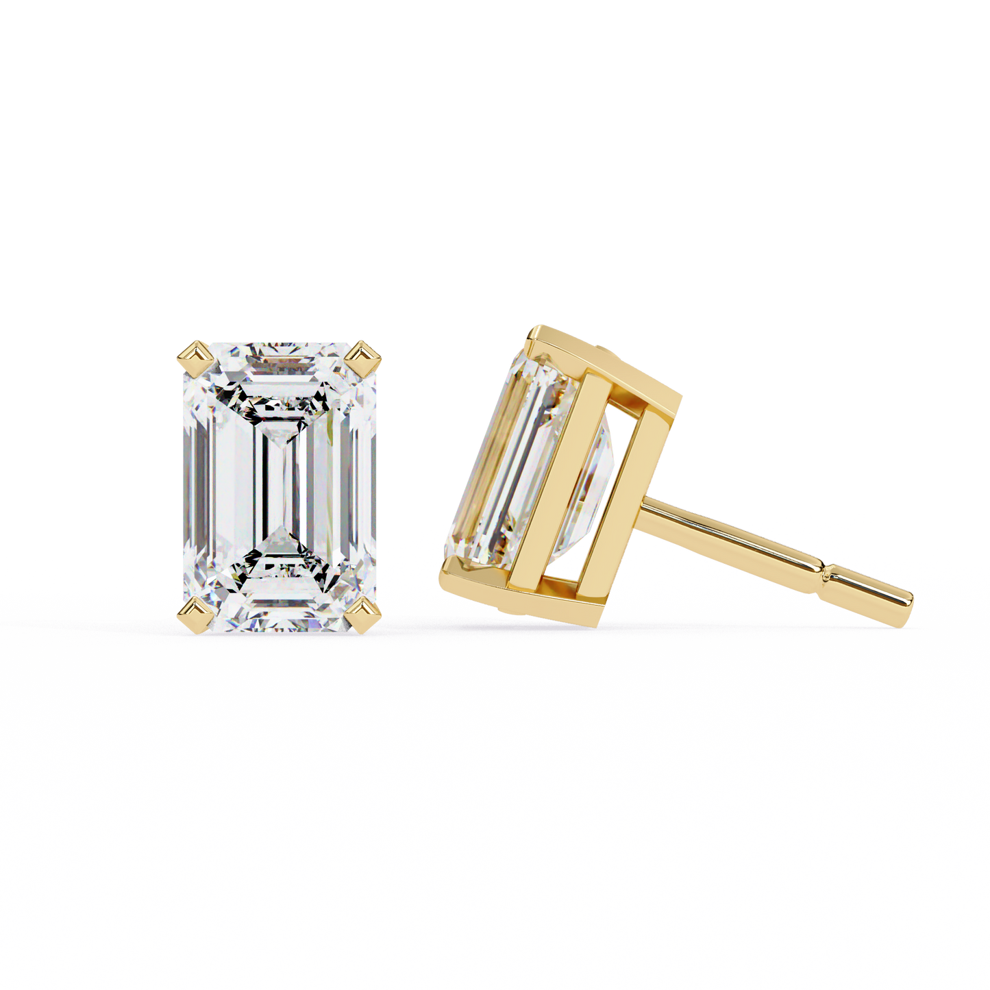 2.4 Ct. Emerald Stud